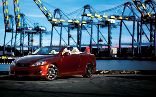 Red convertible crane lift blue free wallpaper - medium preview image