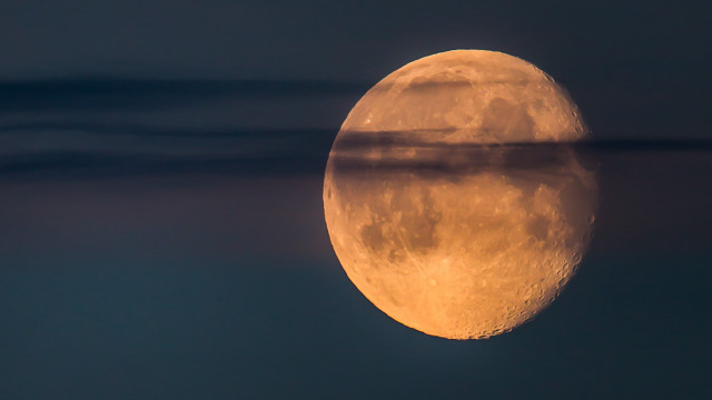 Full moon lake reflection night #3 free wallpaper - medium preview image