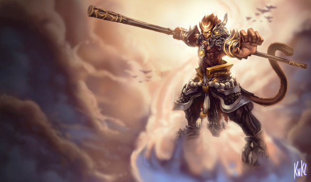 Demon warrior sunset armor sword free wallpaper - medium preview image
