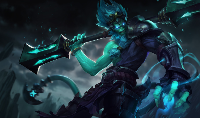 Man axe demon armor glowing free wallpaper - medium preview image