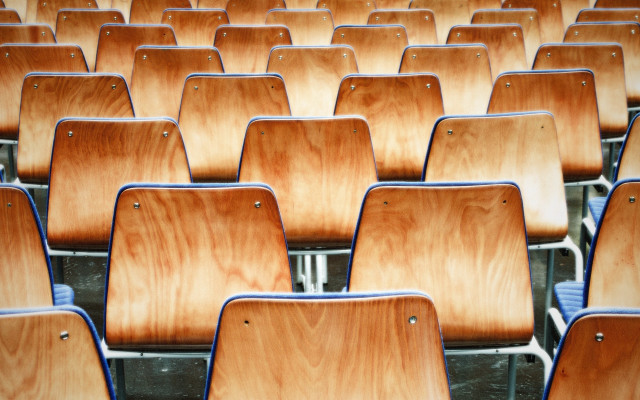 Wooden chairs field sky blue free wallpaper - medium preview image