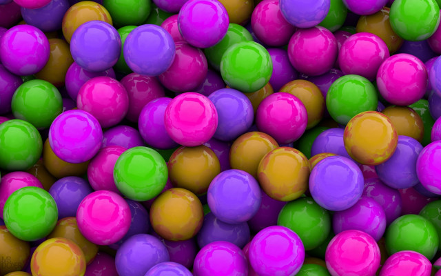 Colorful balls pile neo fauvism free wallpaper - medium preview image