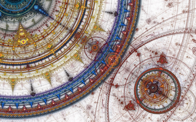 Mandelbrot fractal girls clock wings free wallpaper - medium preview image