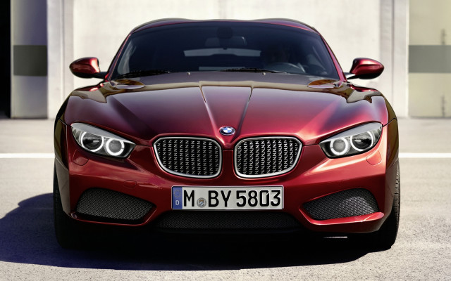 Red car building 3d render free wallpaper - medium preview image