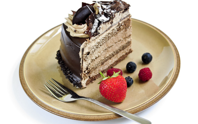 Cake plate berries fork pastel free wallpaper - medium preview image