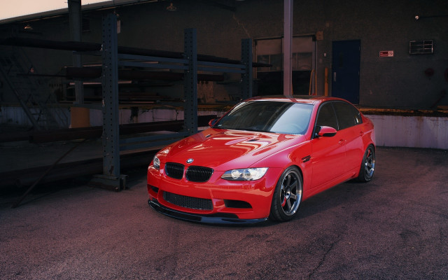 Red car building parking meter free wallpaper - medium preview image