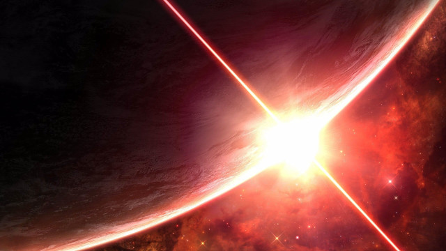 Star red planet sky galaxy free wallpaper - medium preview image