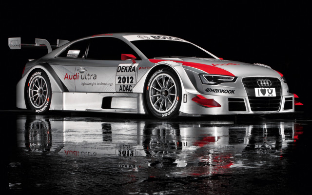 Silver car red stripes dark free wallpaper - medium preview image