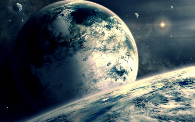 Space astronaut moon stars galaxy #4 free wallpaper - medium preview image