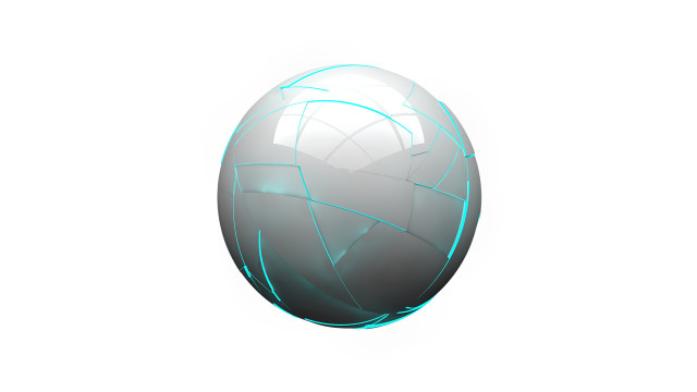 White blue egg deconstructivism raytracing free wallpaper - medium preview image