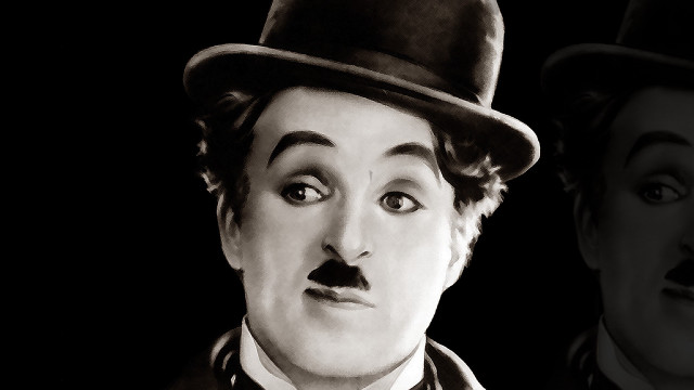 Mustache tophat colorized photo portrait free wallpaper - medium preview image