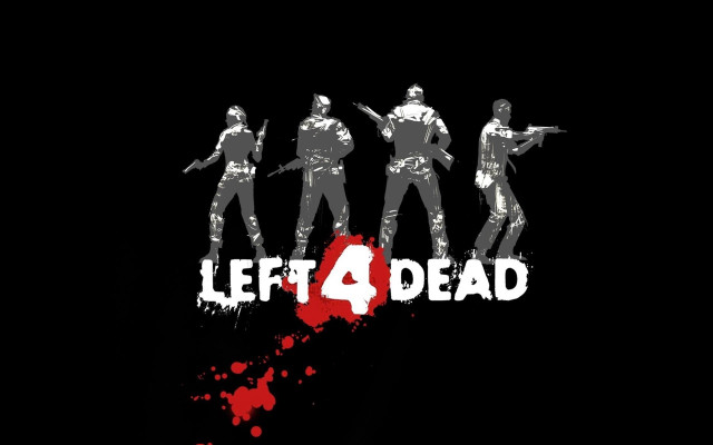 Zombies guns blood red text free wallpaper - medium preview image