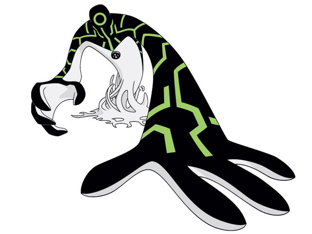 Black green animal white face free wallpaper - medium preview image