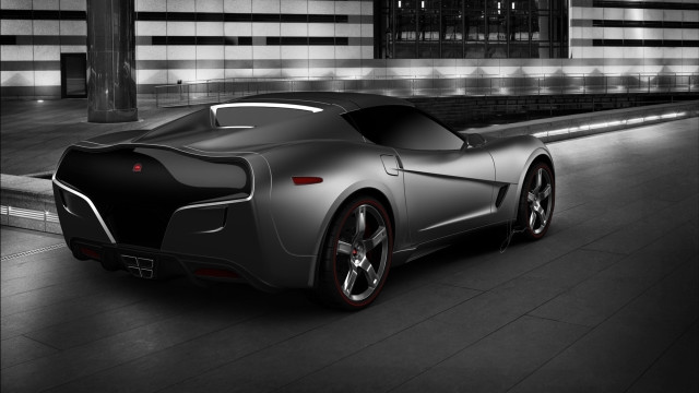 Futuristic car parking lot night free wallpaper - medium preview image