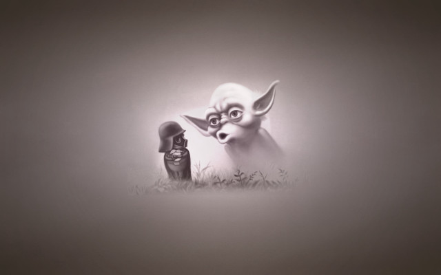 Yoda vader fog star wars free wallpaper - medium preview image