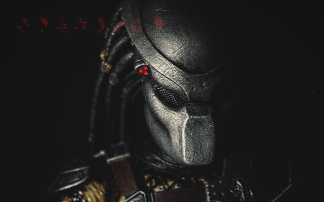 Predator red eyes black background free wallpaper - medium preview image