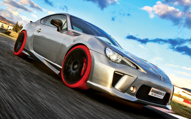 Silver sports car red rims free wallpaper - medium preview image