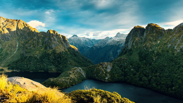 Mountain lake forest sky landscape #2 free wallpaper - medium preview image