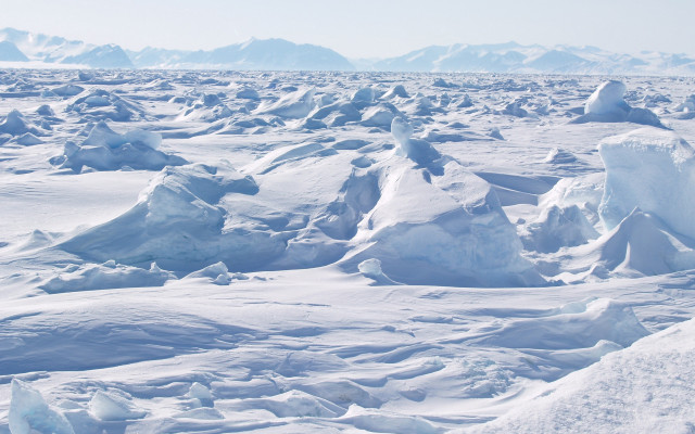 Snow mountains blue sky coastal free wallpaper - medium preview image