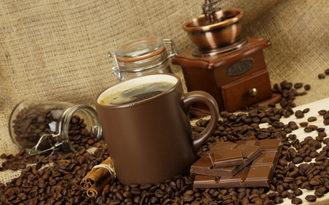 Coffee chocolate table stilllife morning free wallpaper - medium preview image