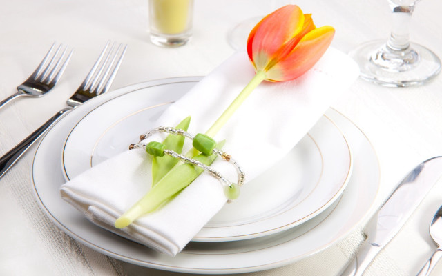 Table napkin silverware flower orangejuice free wallpaper - medium preview image