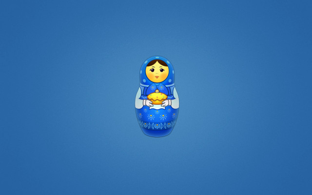 Blue maturika doll yellow face free wallpaper - medium preview image