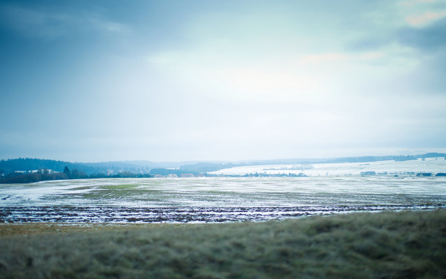 Field water hill trees boat free wallpaper - medium preview image