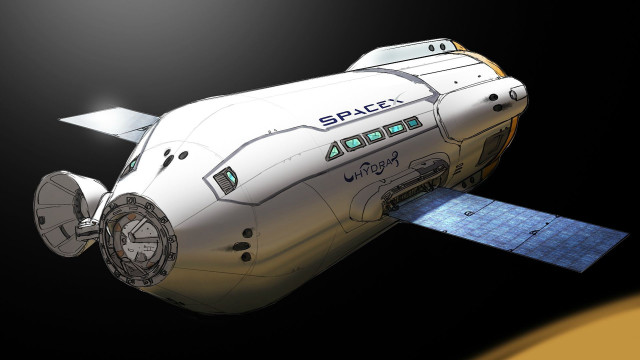 Spacex space station solar panel free wallpaper for desktop - medium preview image