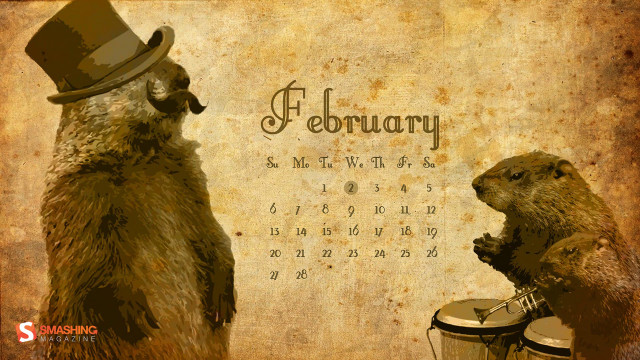 Beavers drumming calendar top hat free wallpaper - medium preview image