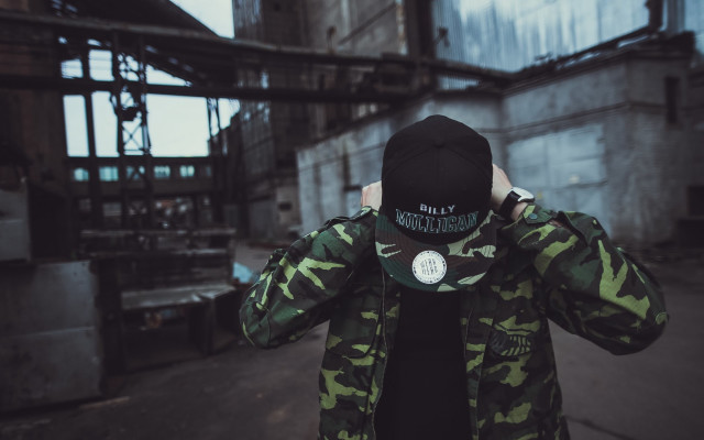 Man camouflage factory holography blurry free wallpaper - medium preview image