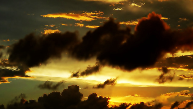 Cloudy sky plane autumn fire free wallpaper - medium preview image