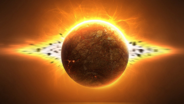 Bright sun yellow background pattern free wallpaper - medium preview image