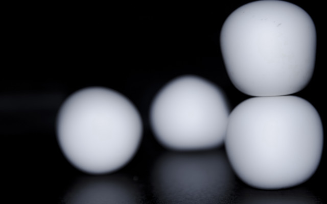 White balls black surface moon free wallpaper - medium preview image