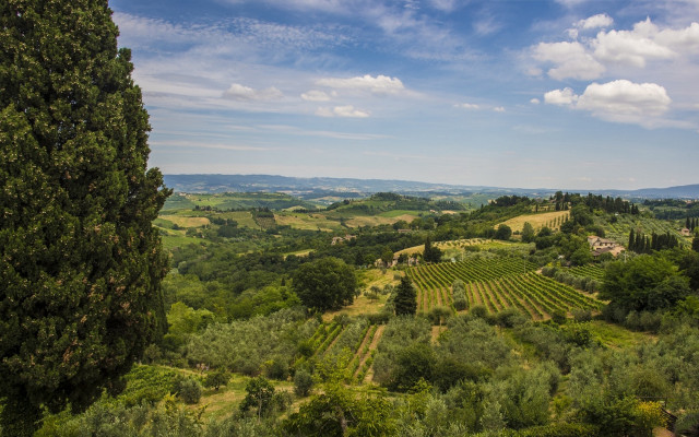 Scenic green valley hills clouds #2 free wallpaper - medium preview image