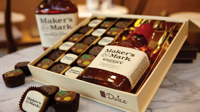 Chocolates whiskey marble table tablecloth free wallpaper - medium preview image