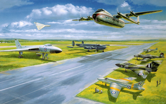 Planes runway sky person mountain free wallpaper - medium preview image