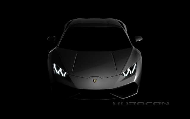 Black lamb car white logo free wallpaper - medium preview image