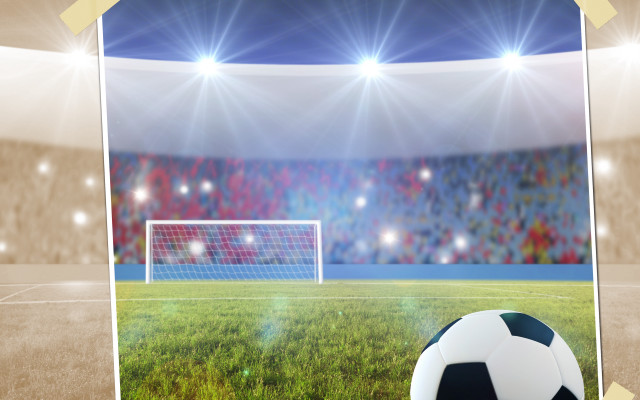 Soccer ball stadium goalkeeper 3d free wallpaper - medium preview image