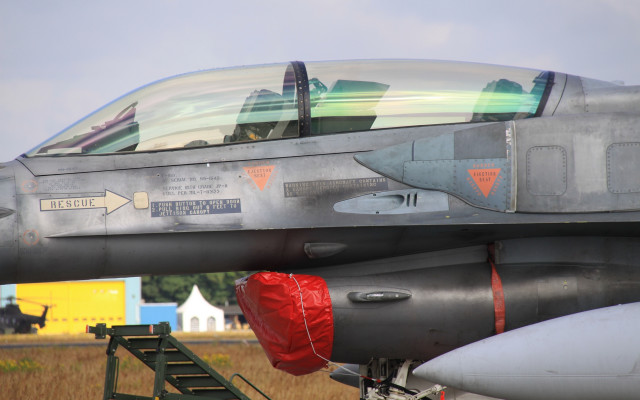 Fighterjet field grass trees sky free wallpaper - medium preview image
