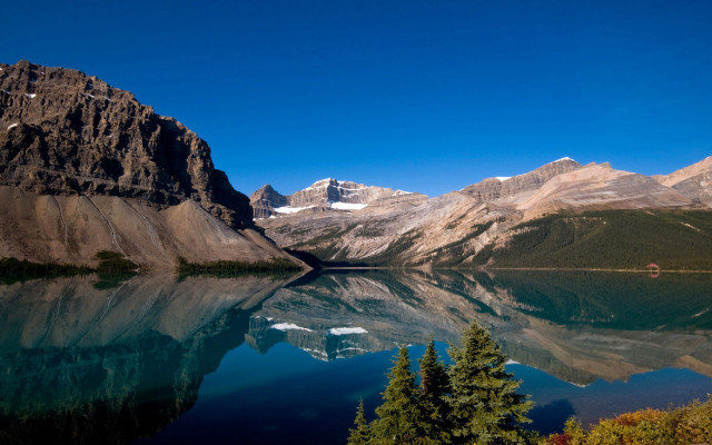 Mountain range reflection lake forest #7 free wallpaper - medium preview image