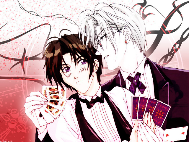 People holding cards suit bowtie free wallpaper - medium preview image