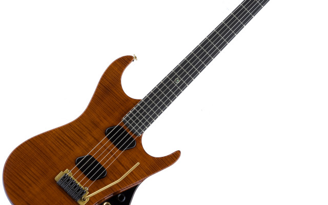 Brown black electric guitar white free wallpaper - medium preview image