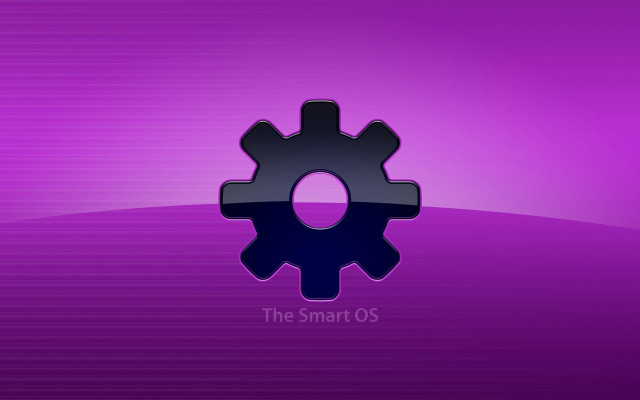 Purple background gear smart os free wallpaper - medium preview image