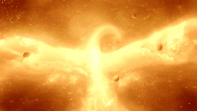 Yellow star black hole space free wallpaper - medium preview image