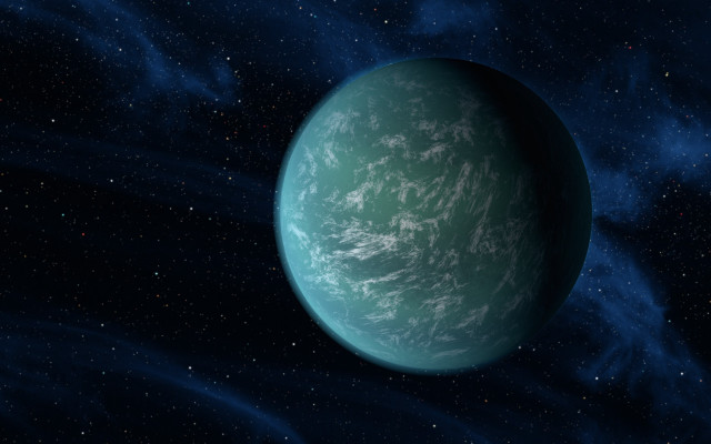Blue planet clouds stars space free wallpaper - medium preview image