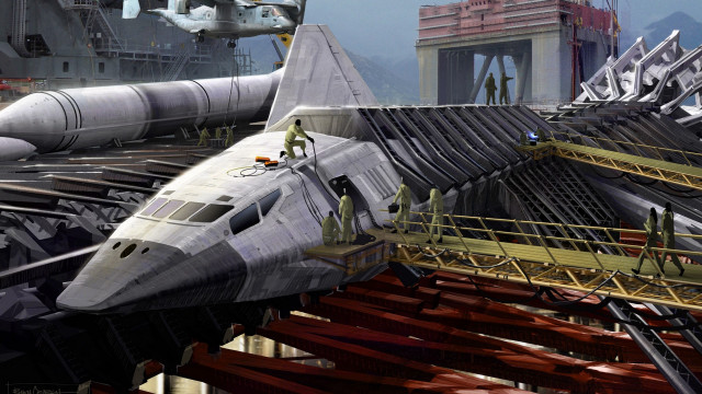 Large jet metal structure building free wallpaper - medium preview image