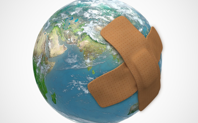 Earth bandage fuller tilt shift free wallpaper - medium preview image