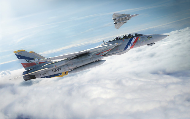 Fighter jet clouds military plane free wallpaper - medium preview image