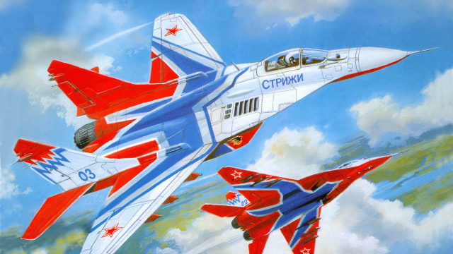 Fighter jets clouds sky mountain free wallpaper - medium preview image