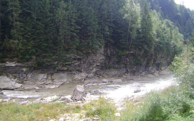 River rocks forest mountain nature free wallpaper - medium preview image